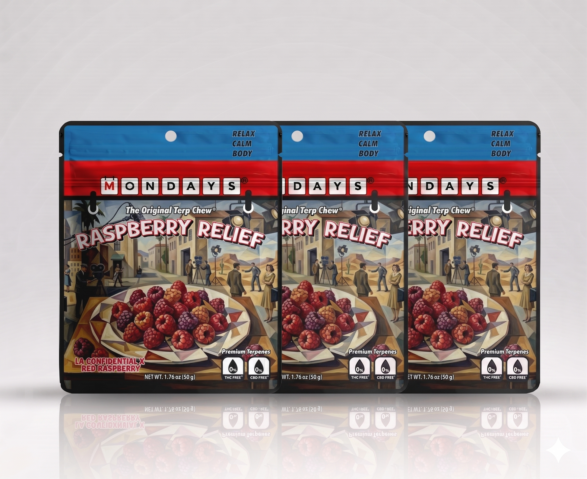 Raspberry Relief terpene taffy - LA Confidential x Red Raspberry, zero THC