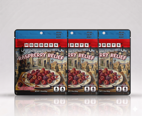 Raspberry Relief terpene taffy - LA Confidential x Red Raspberry, zero THC