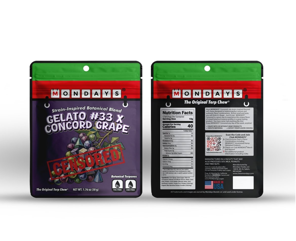 Gelato 33 x Concord Grape - Wholesale (40 bags) Botanical - Enjoy More MONDAYS