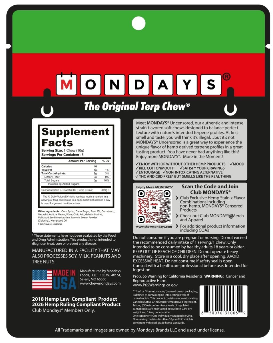 Main Squeeze - Wholesale (40 bags) - Enjoy More MONDAYS