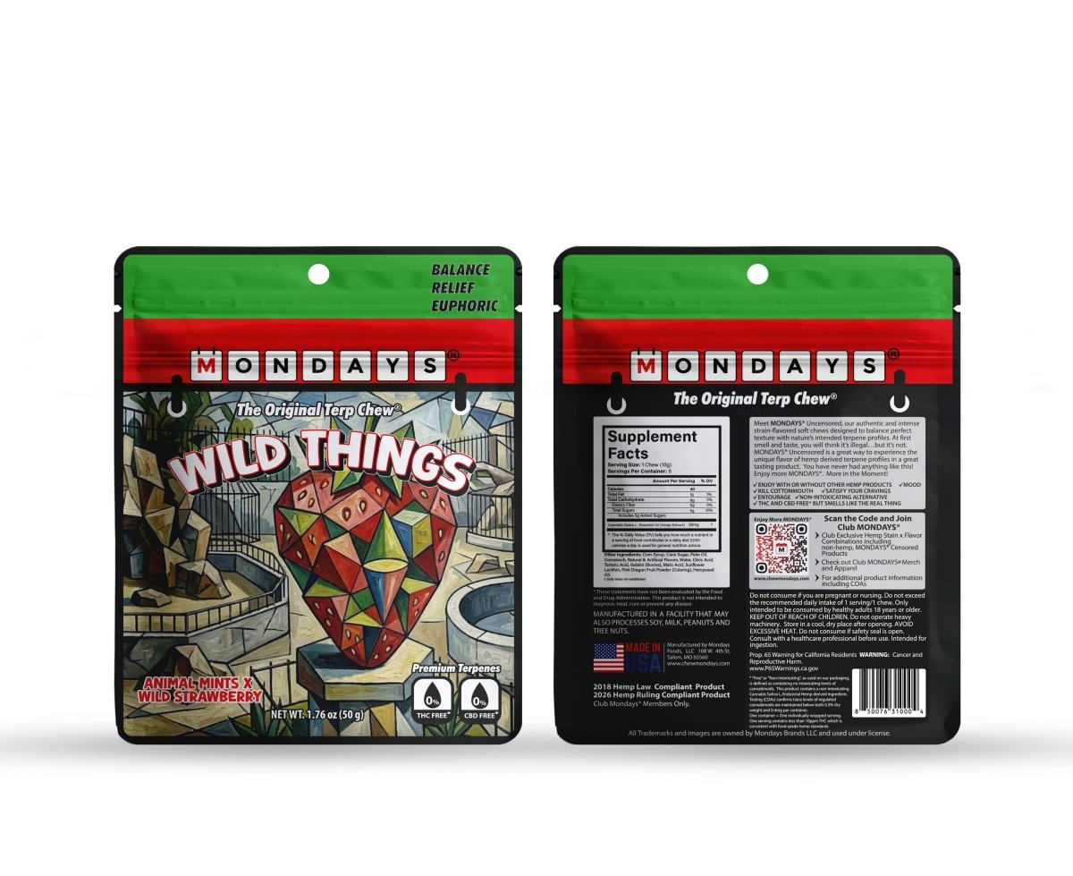 wild things × good ol' × WISM LO LOFT Wild Things | Animal Mints Taffy Chews | MONDAYS